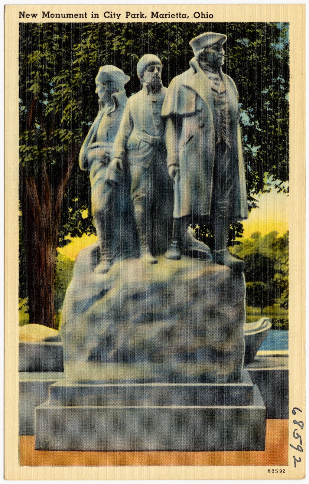 New Monument in city park, Marietta, Ohio, Boston Public Library - undated