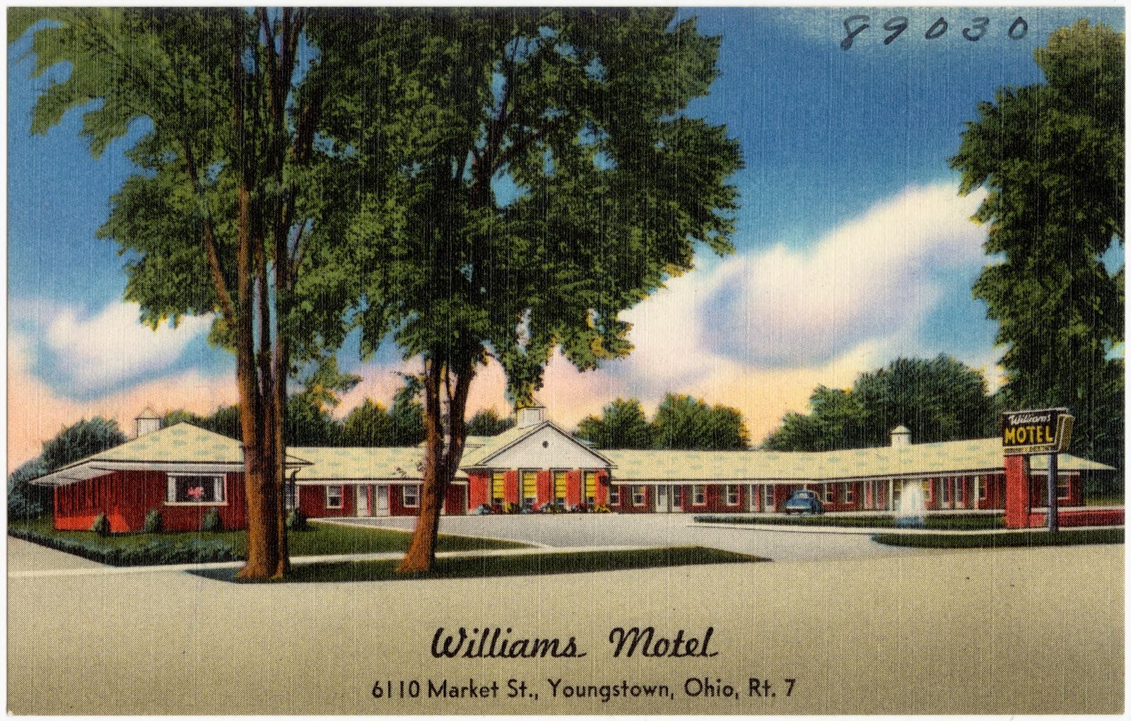 Williams Motel, 6110 Market St., Youngstown, Ohio, Rt. 7, Boston Public Library - undated