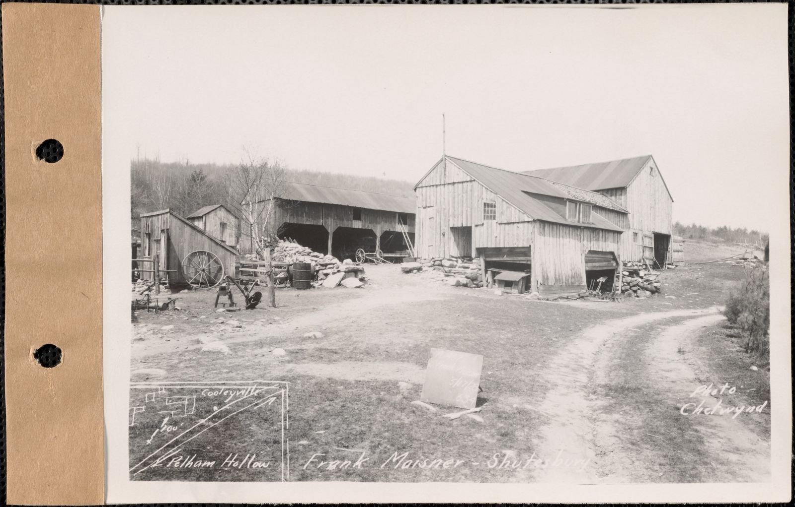 Frank Maisner, barn, etc., Shutesbury, Mass., May 17, 1928 Parcel no. 466-2, Frank Maisner, Massachusetts Archives - undated