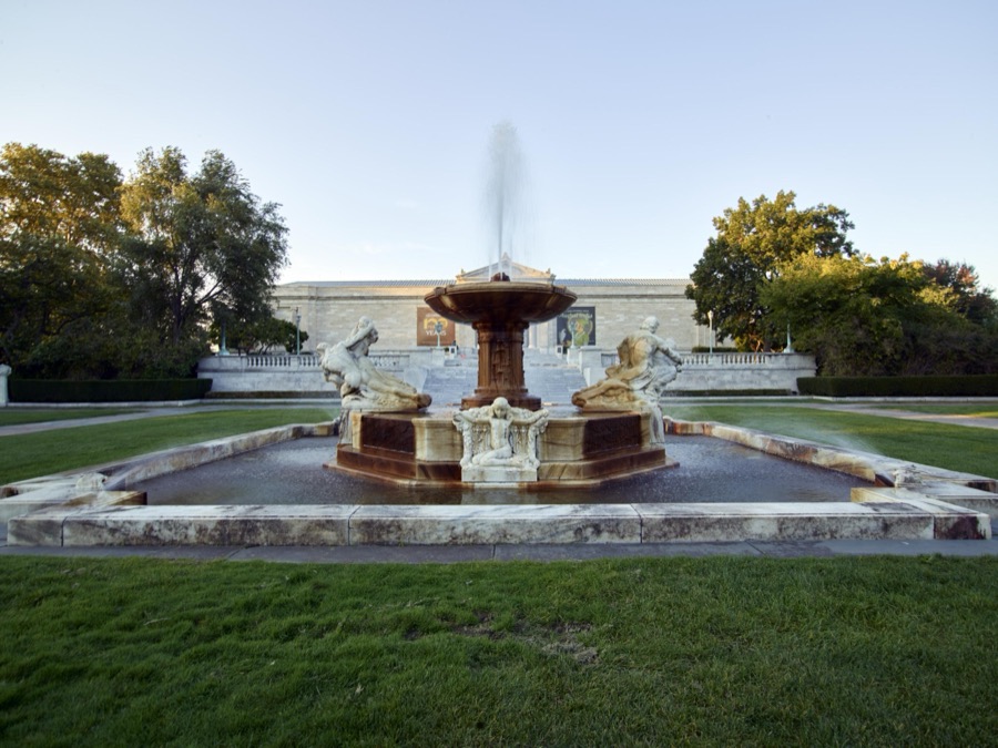 Chester Beach's 1927 monumental "Fountain of the Waters" is located adjacent to the Cleveland Museum of Art's main entrance