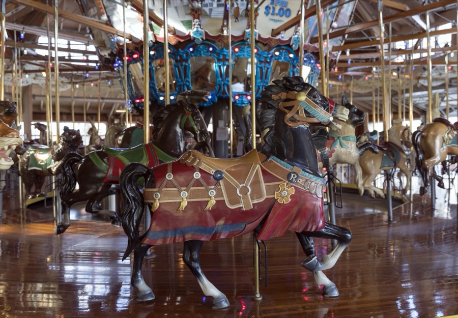 The carousel, or merry-go-round, at Richland Carrousel Park opened in 1991 in downtown Mansfield, Ohio