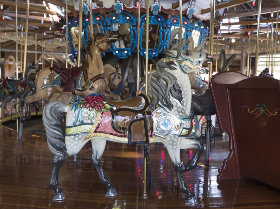 The carousel, or merry-go-round, at Richland Carrousel Park opened in 1991 in downtown Mansfield, Ohio