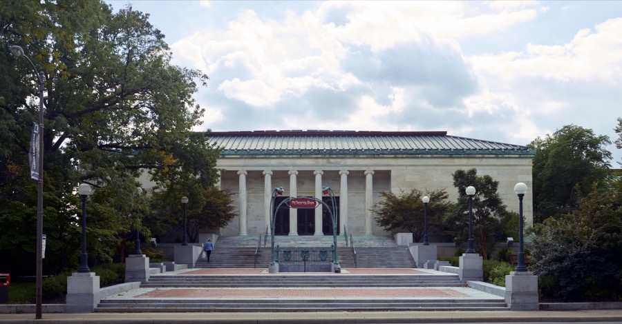 The Toledo Museum of Art in Toledo, Ohio was founded by Toledo glassmaker Edward Drummond Libbey in 1901 and moved to its current location, a Greek-revival building designed by Edward B. Green and Harry W. Wachter, in 1912