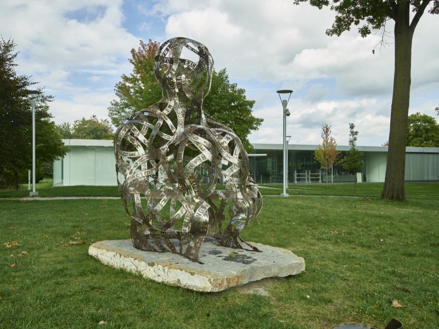 Spanish artist Jaume Plensa's 2013 "Thoughts" sculpture outside the Toledo Museum of Art in Toledo, Ohio
