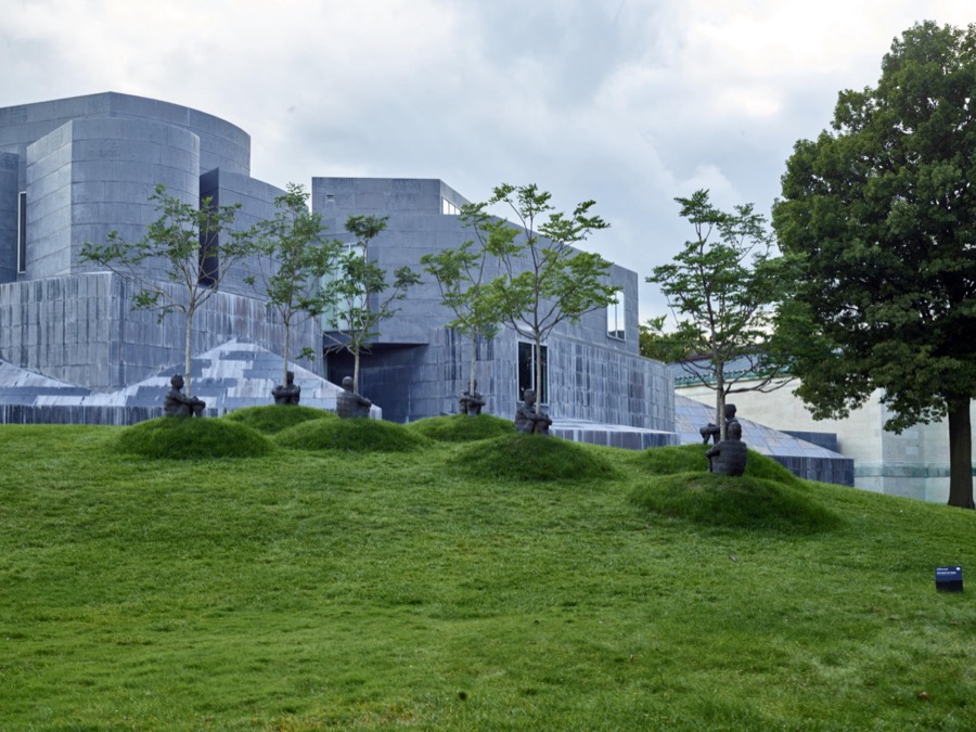 Part of the "Human Landscape" exhibition of works by Spanish artist Jaume Plensa at the Toledo Museum of Art