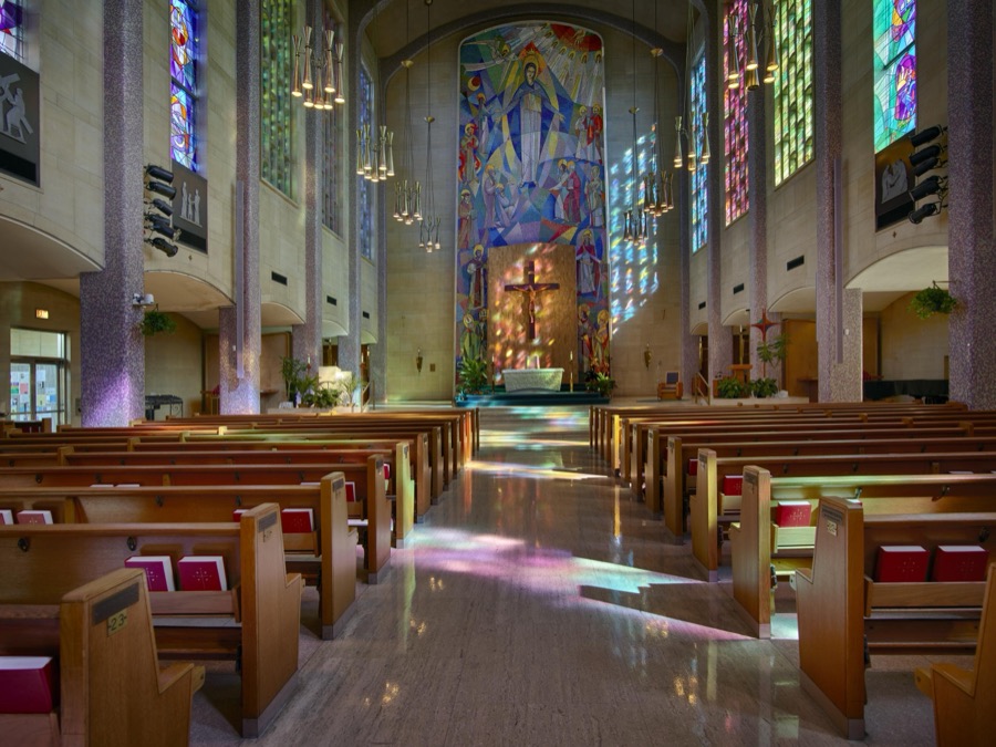 Sanctuary of St. Columba Catholic Cathedral in Youngstown, Ohio