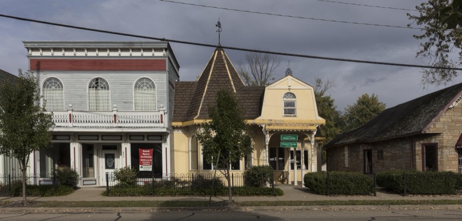 Quaint shops in Dresden, a small Central Ohio town that has carved out a tourist niche through its many little stores that specialize in decorative baskets and related household items