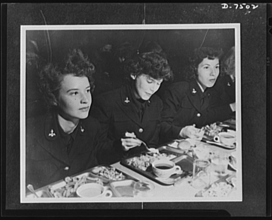 Women Accepted for Voluntary Emergency Service. Smith College, Northampton, Massachusetts, becomes the home for WAVES in training. Here, midshipmen take on heavy schedule to learn the duties of an officer in the U.S. Naval Reserve. Chow! The girls eat "twice as much" as in civilian life. But they keep too busy to take on weight