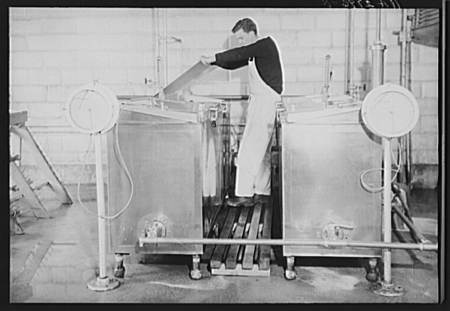 Pasteurizing machines. United Cooperative Society. Fitchburg, Massachusetts