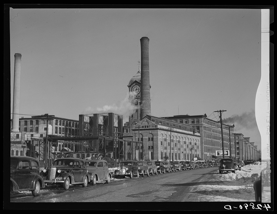 General view of mills in Lawrence, Massachusetts