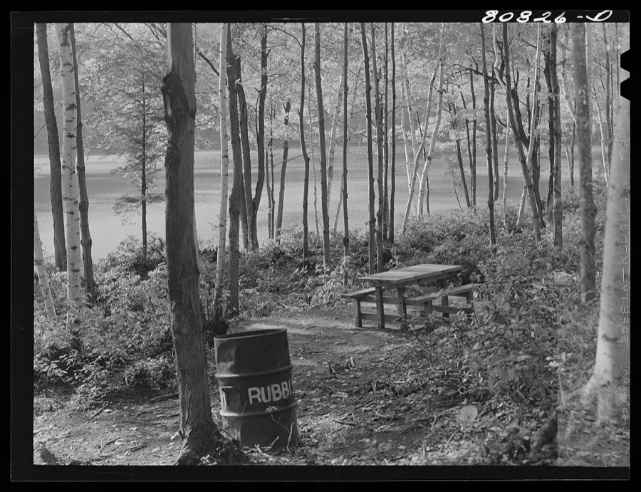 Picnic park created by CCC (Civilian Conservation Corps). Savoy Mountain State Park, Massachusetts