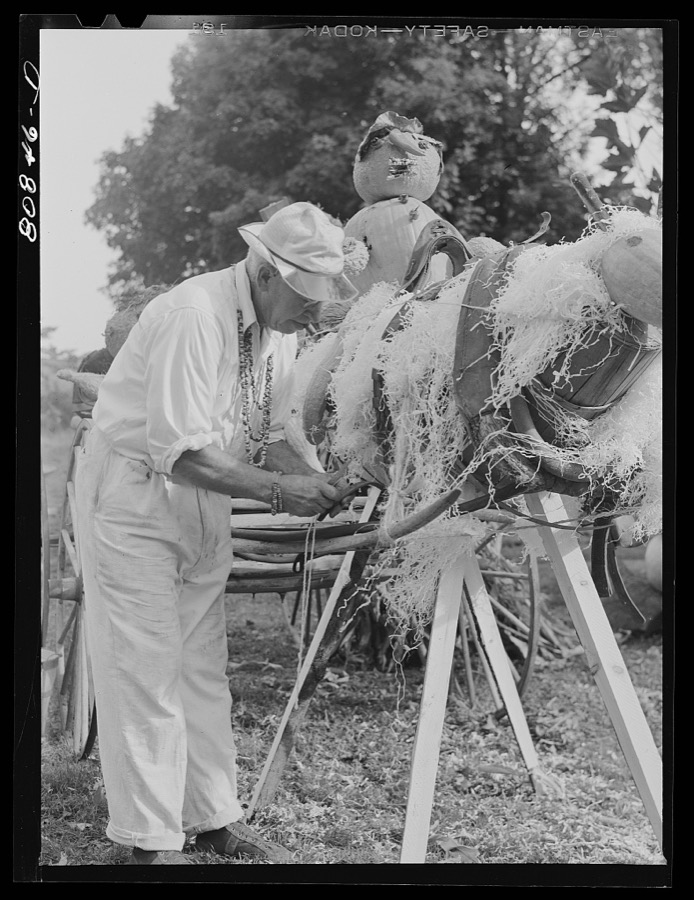 Sales attention at a wayside harvest market near Greenfield, Massachusetts