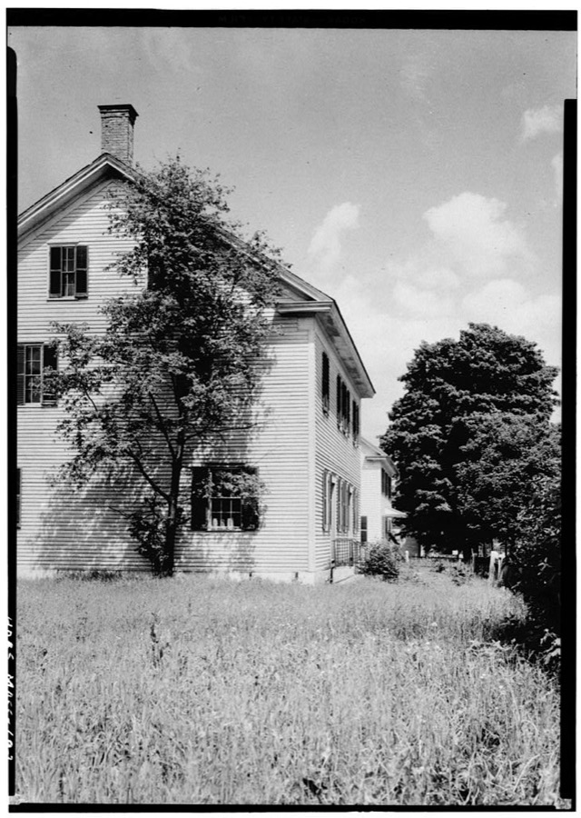 Shaker Meetinghouse (first), U.S. Route 20, Hancock, Berkshire County, MA