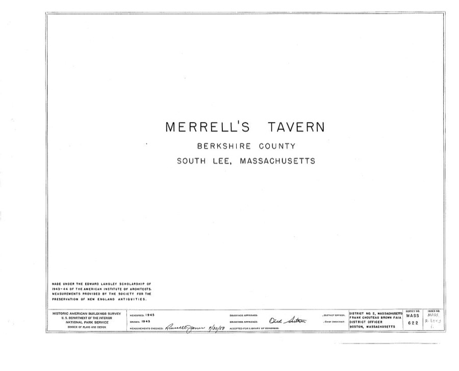 Merrell's Tavern, Main Street, South Lee, Berkshire County, MA