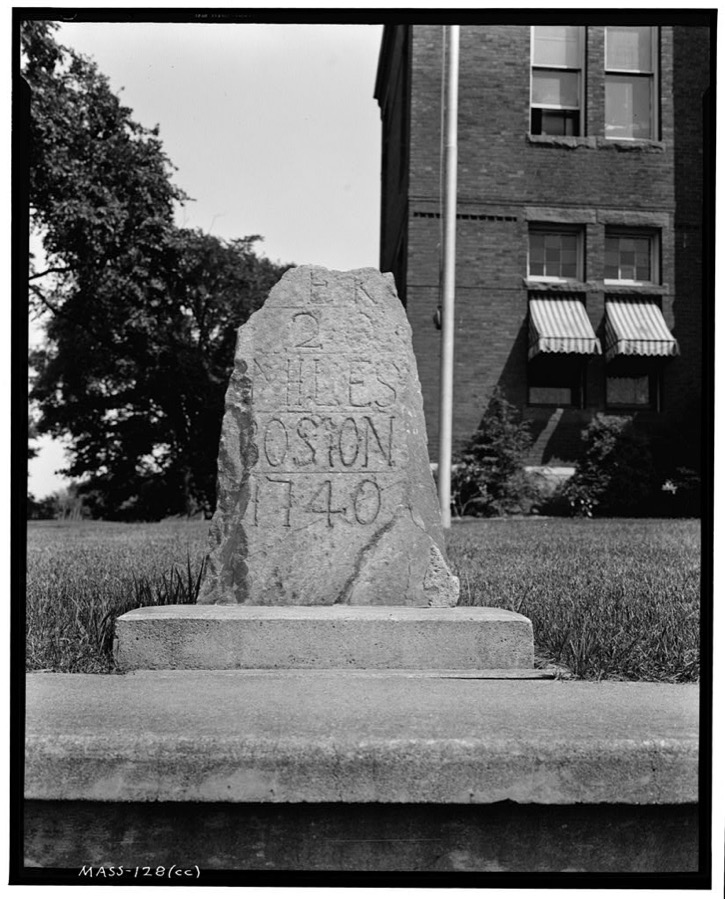 Twenty-mile Stone, Town Hall vicinity, Walpole, Norfolk County, MA