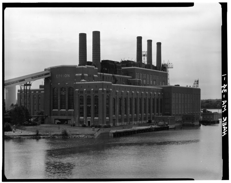 Edison Electric Illuminating Company, Charles L. Edgar Station, Bridge Street at Fore River, Weymouth, Norfolk County, MA
