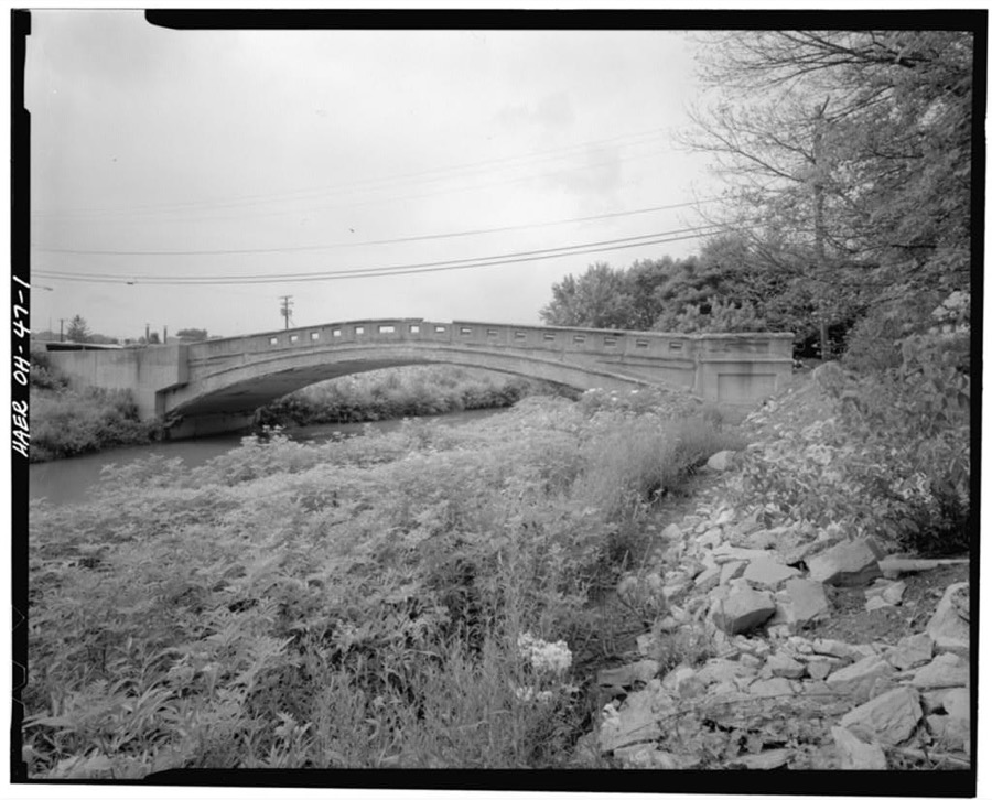First Street Reinforced Concrete Bridge, Spanning Moxahala Creek at First Street (CR 7), Roseville, Muskingum County, OH