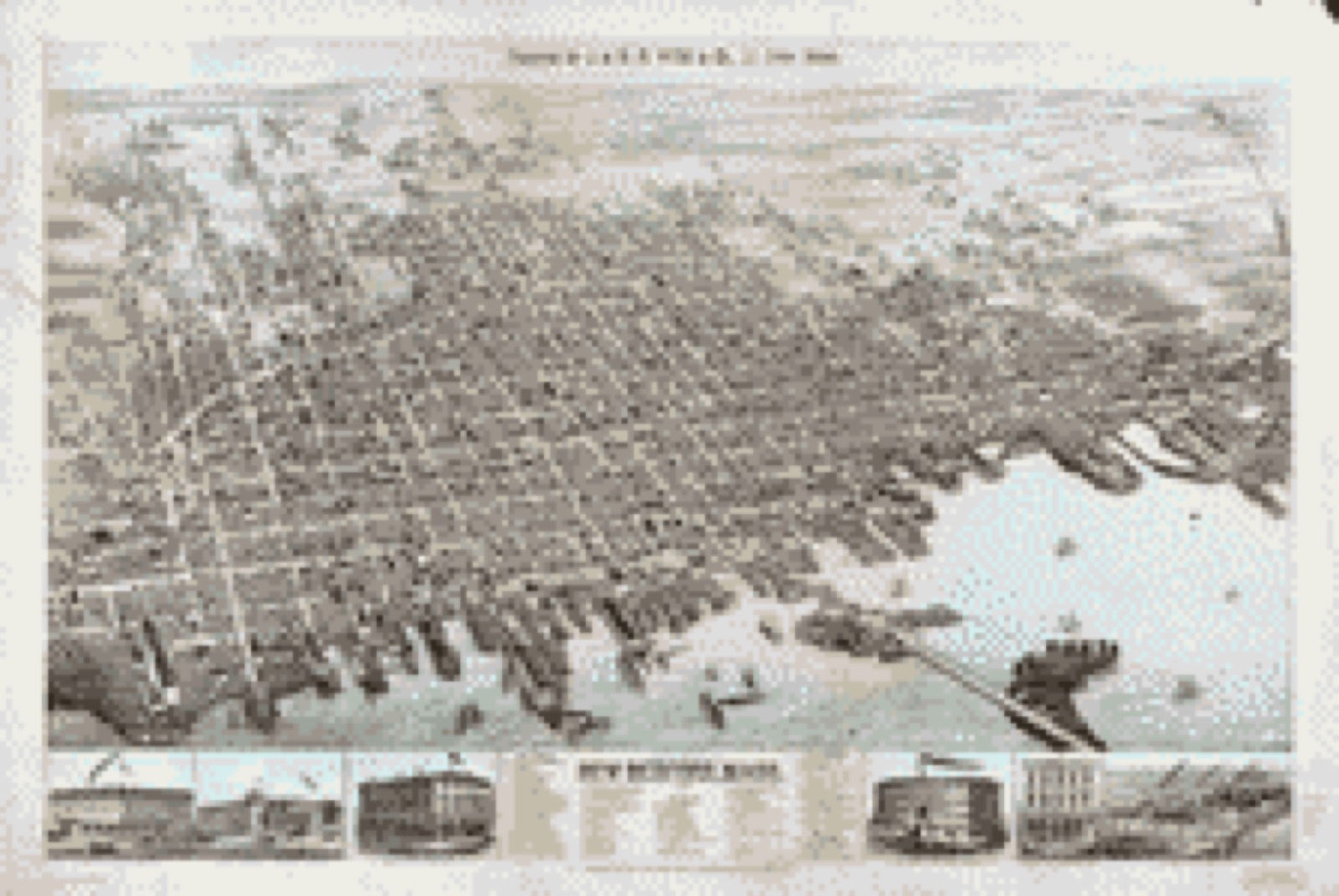 Bird's-eye view, 1876 - View of the city of New Bedford, Mass., 1876