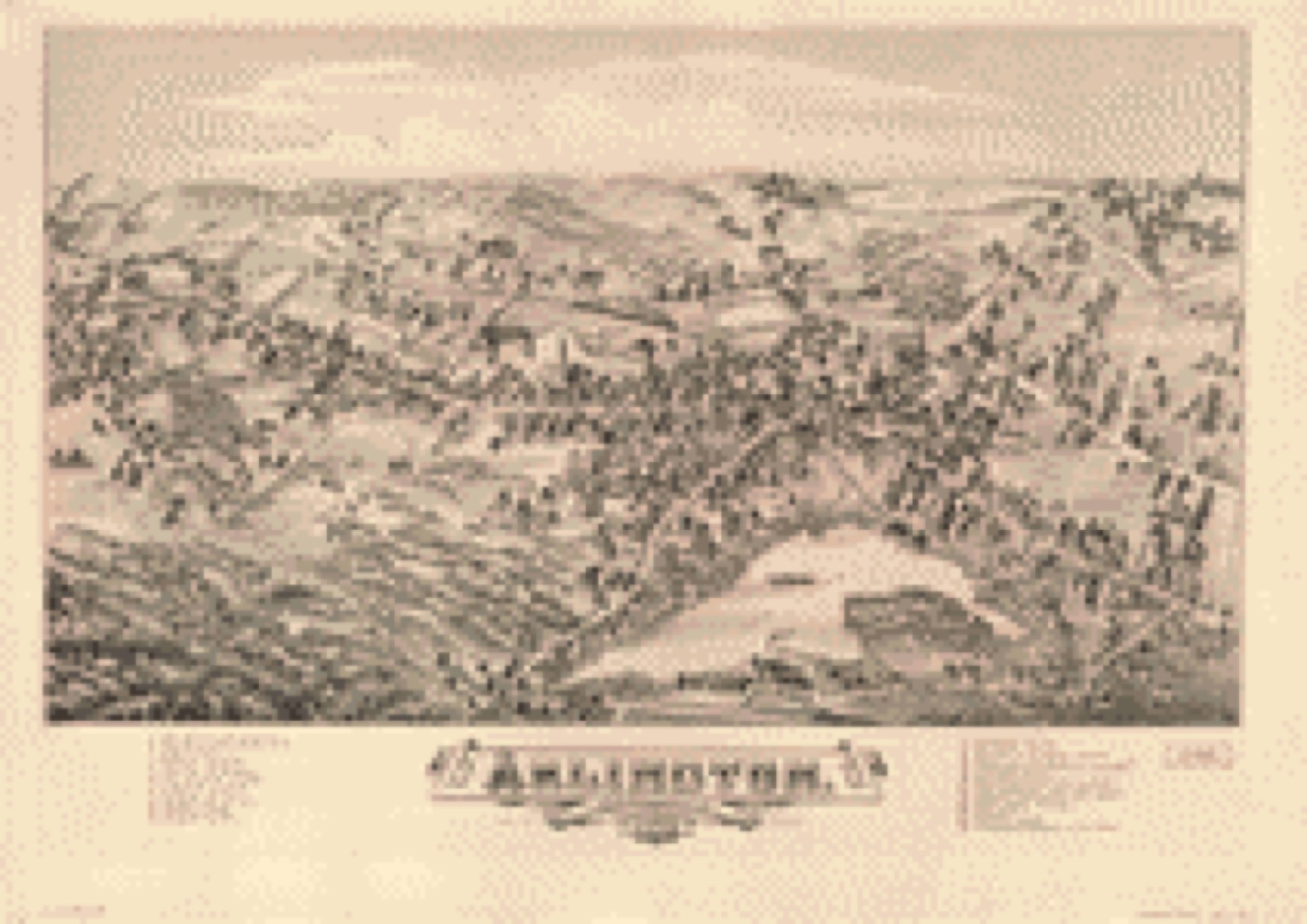 Bird's-eye view, 1884 - Arlington, Massachusetts, 1884