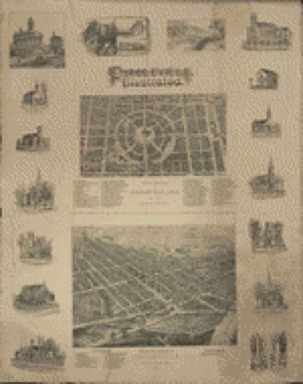 Bird's-eye view, 1878 - Circleville illustrated