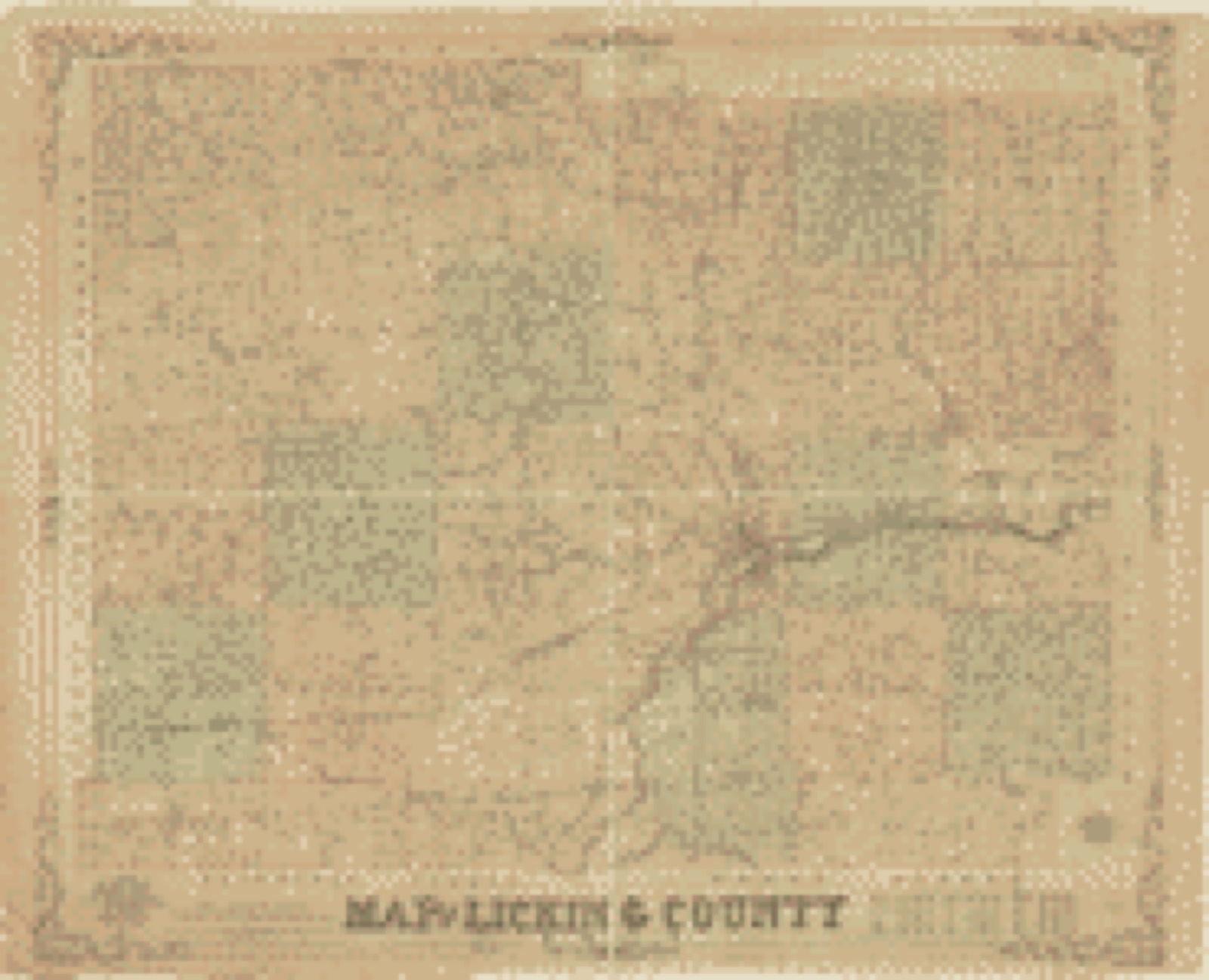 Land ownership map, 1854 - Map of Licking County, Ohio