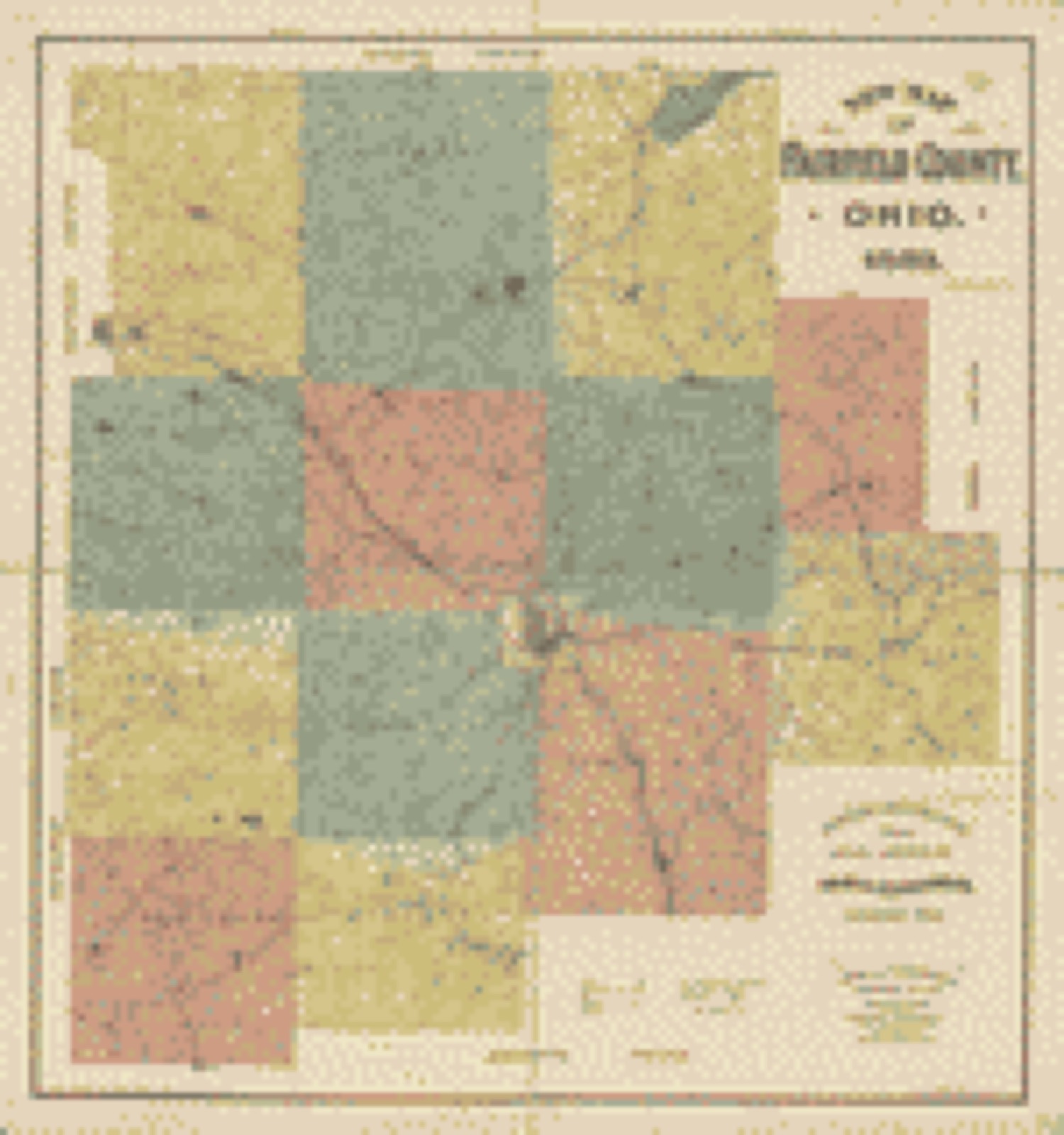 Land ownership map, 1889 - New map of Fairfield County, Ohio