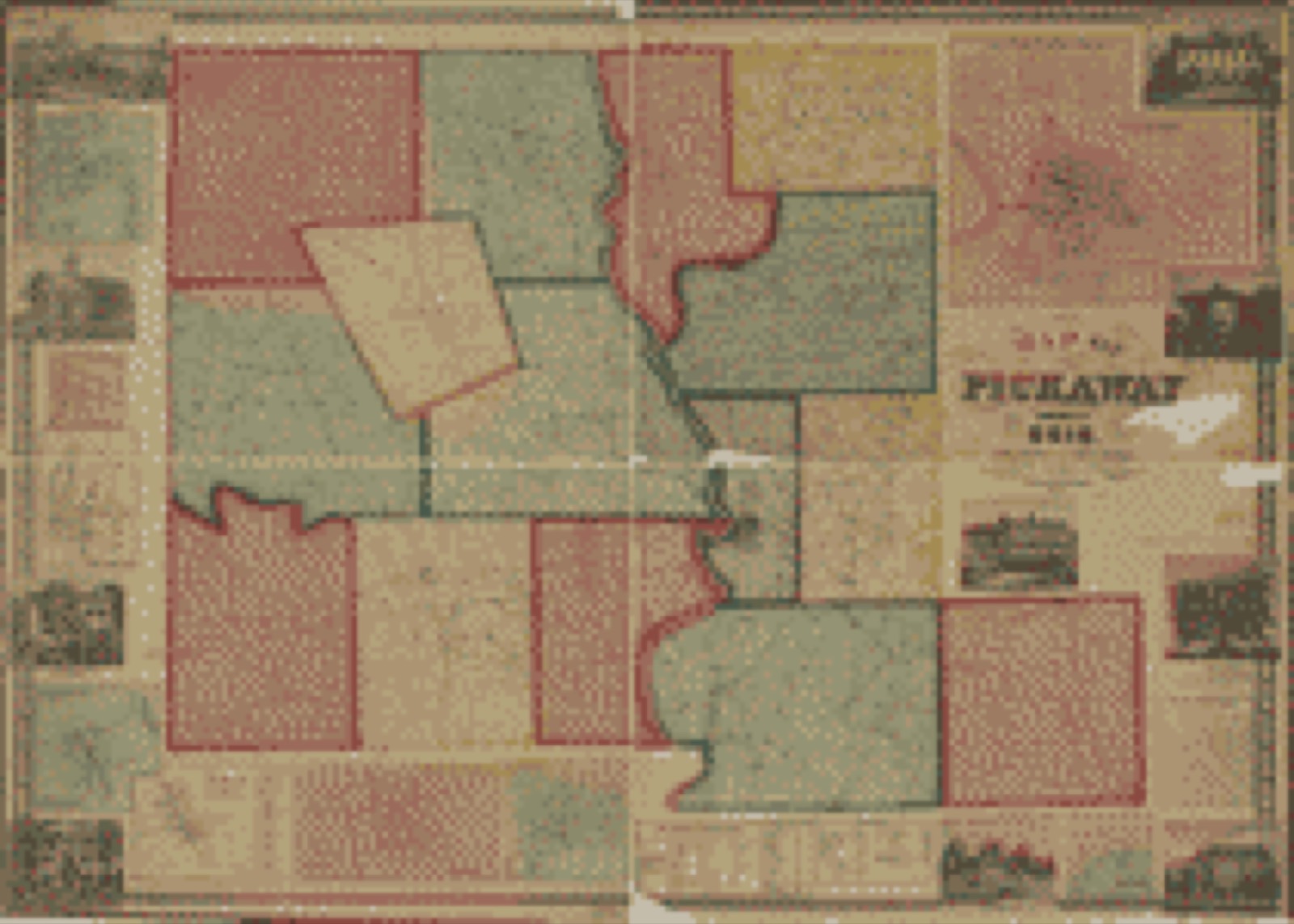 Land ownership map, 1858 - Map of Pickaway County, Ohio