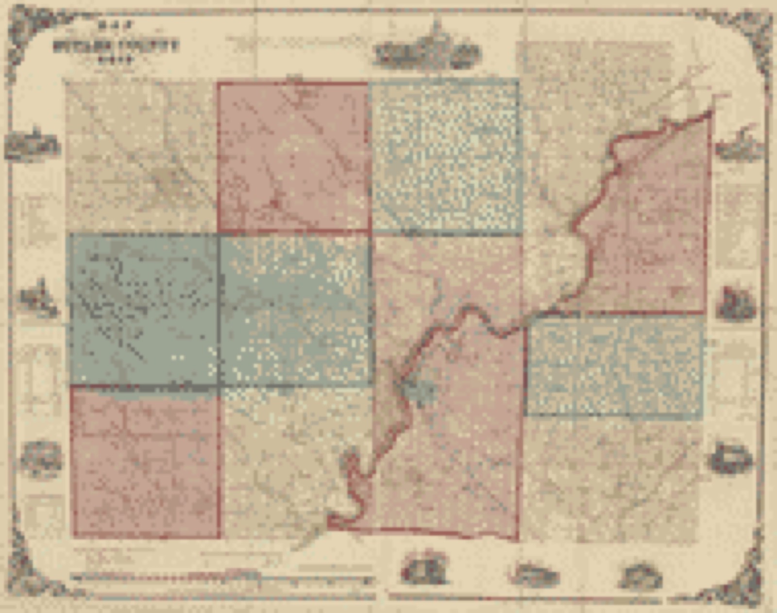 Land ownership map, 1855 - Map of Butler County, Ohio