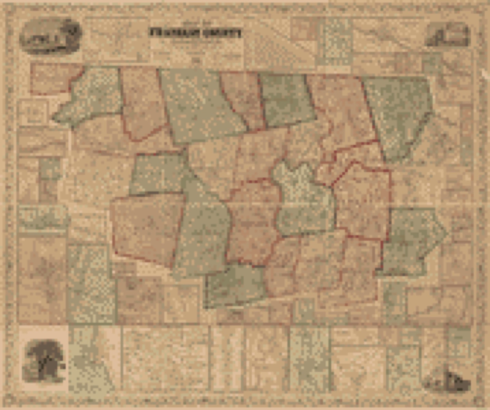 Land ownership map, 1858 - Map of Franklin County, Massachusetts : based on the trigonometrical survey of the state : details from original surveys