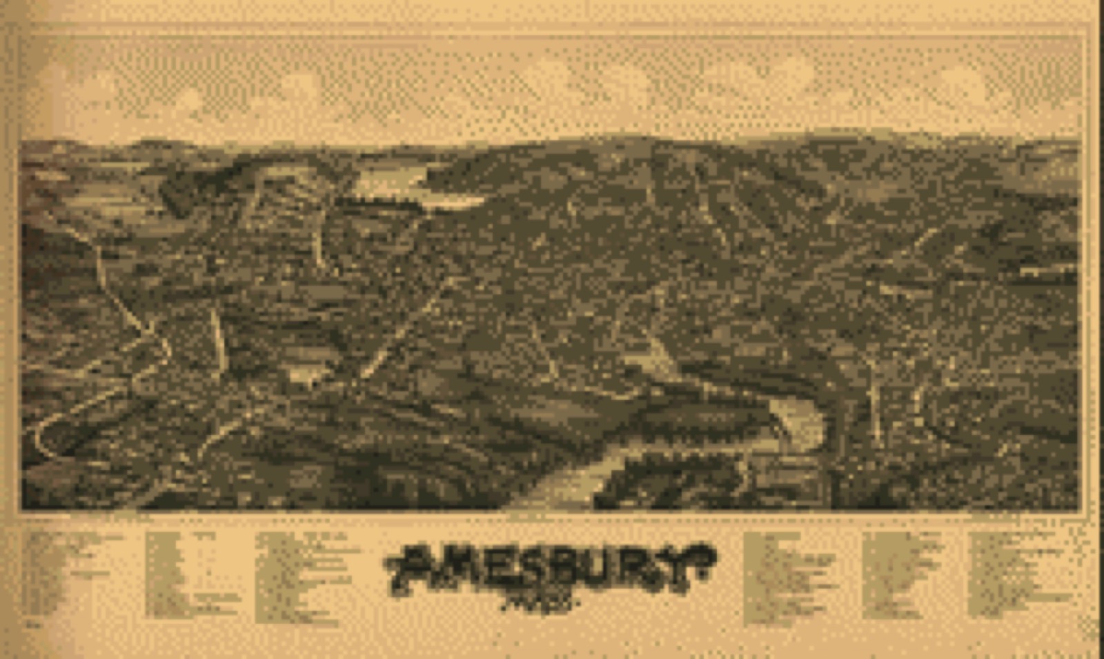 Bird's-eye view, 1890 - Amesbury, Mass