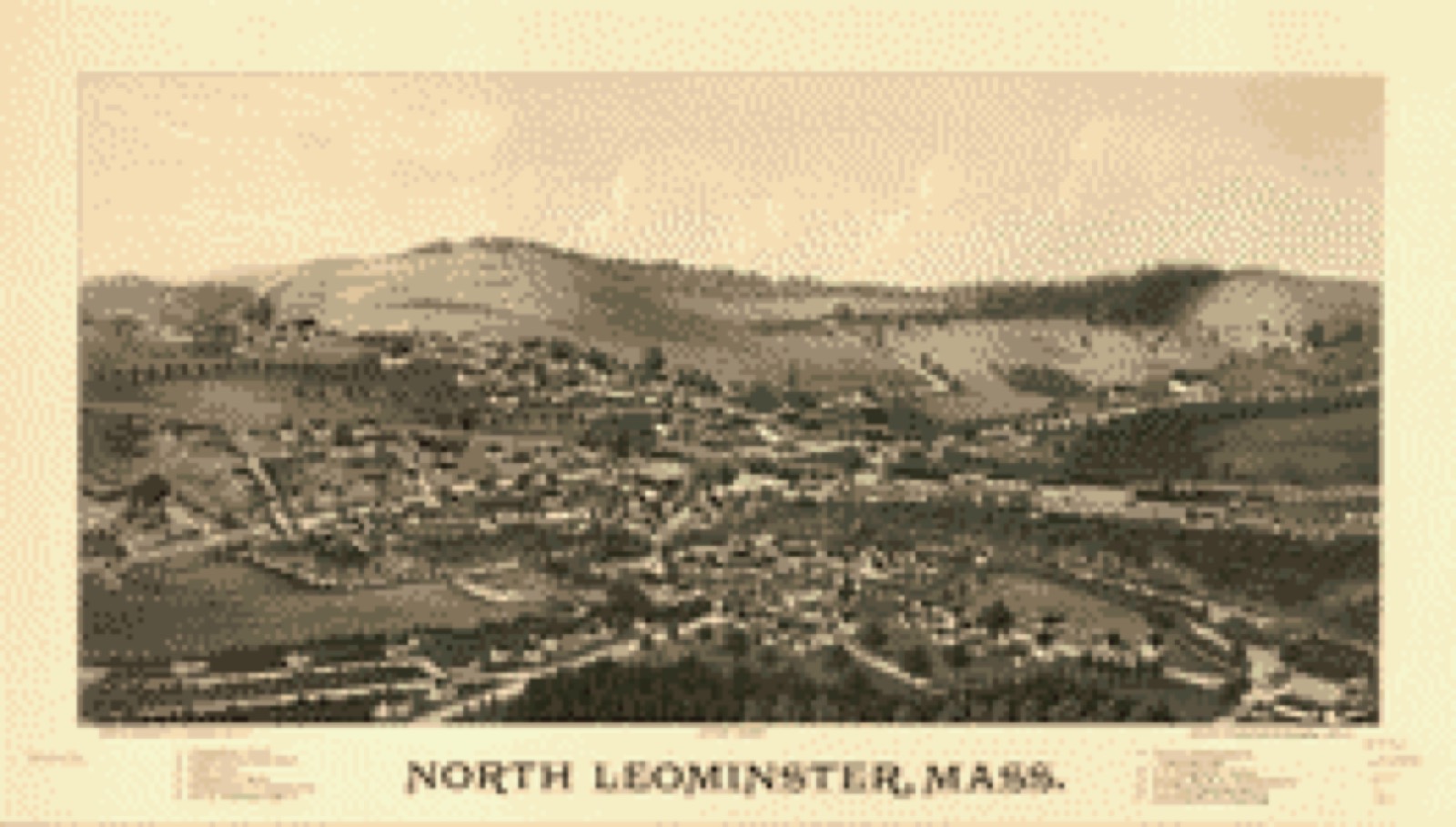 Bird's-eye view, 1887 - North Leominster, Mass