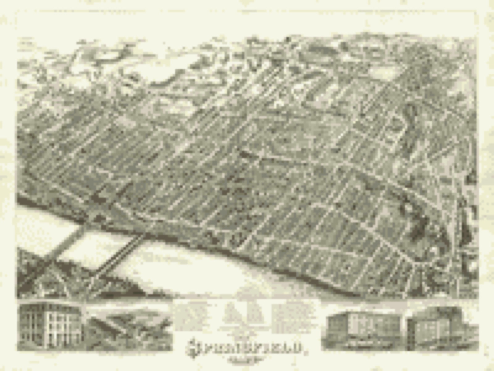 Bird's-eye view, 1875 - View of Springfield, Mass. 1875