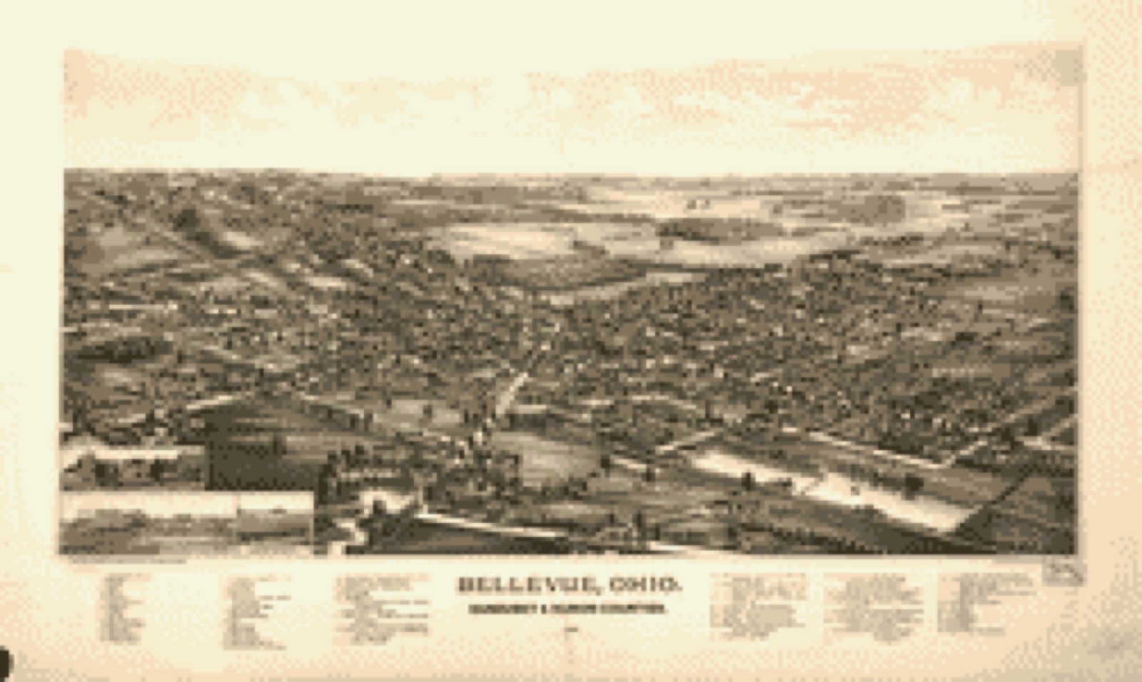 Bird's-eye view, 1888 - Bellevue, Ohio, Sandusky & Huron counties 1888