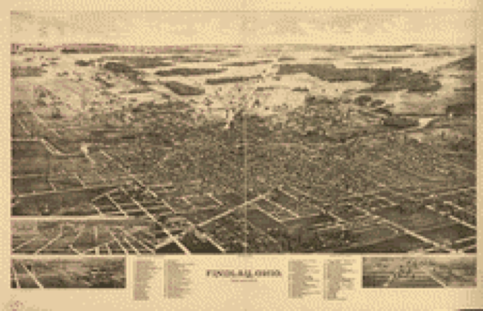 Bird's-eye view, 1889 - Findlay, Ohio, the Gas City