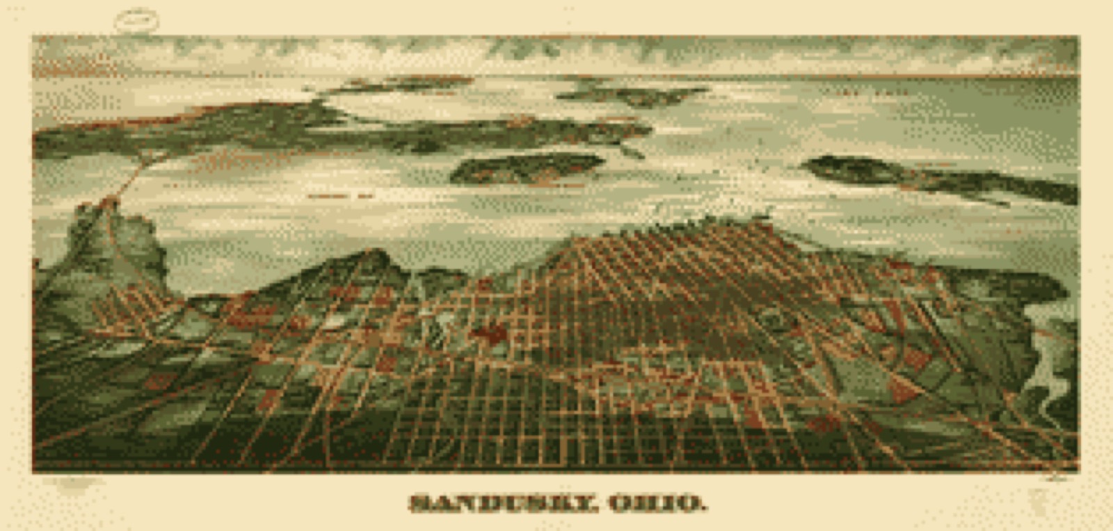 Bird's-eye view, 1898 - Sandusky, Ohio