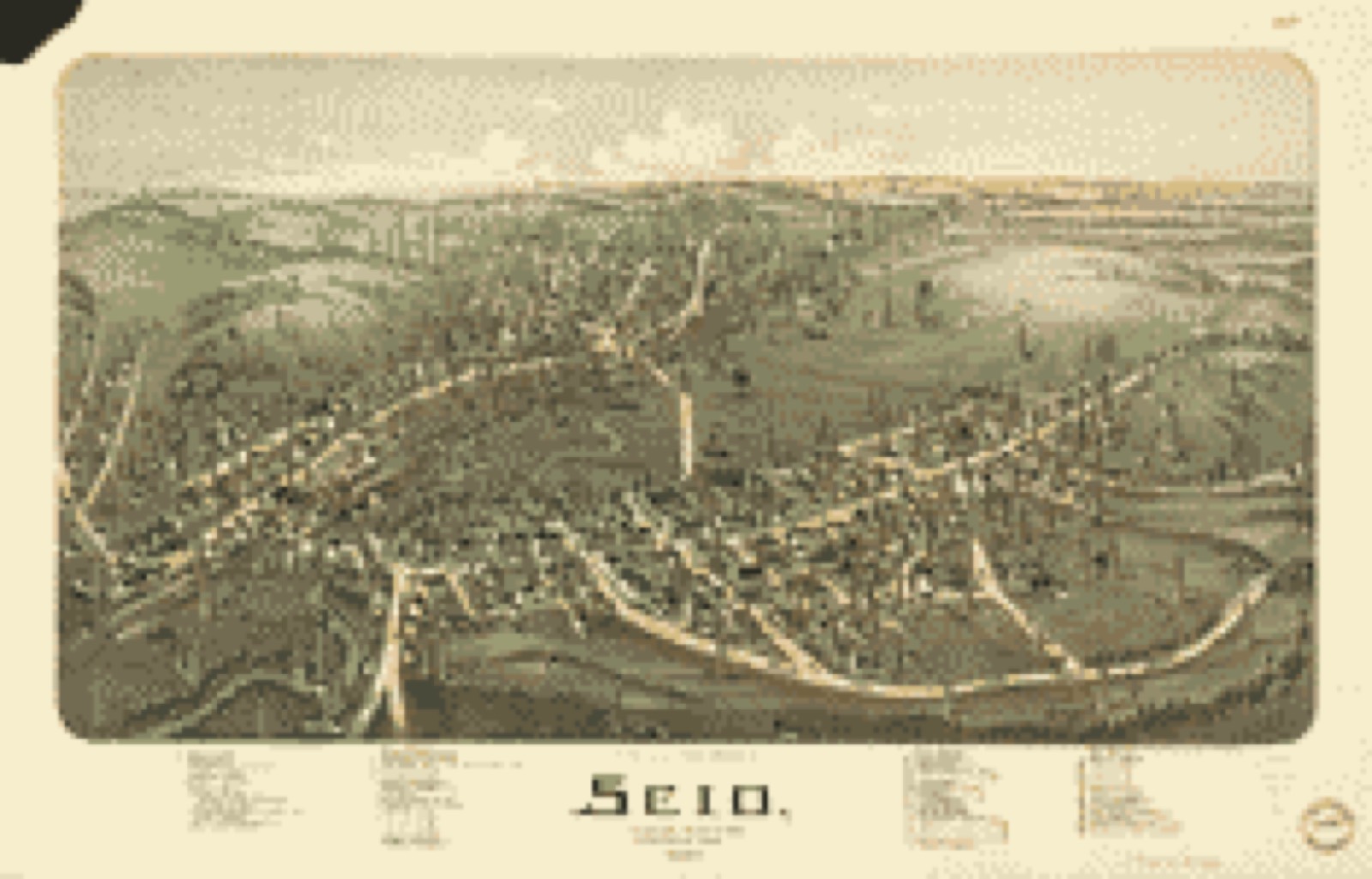 Bird's-eye view, 1899 - Scio, Harrison County, Ohio