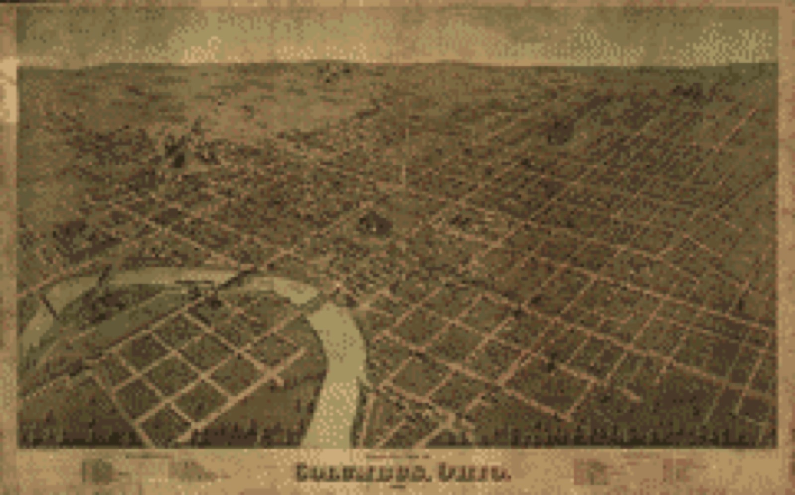 Bird's-eye view, 1872 - Birds eye view of Columbus, Ohio