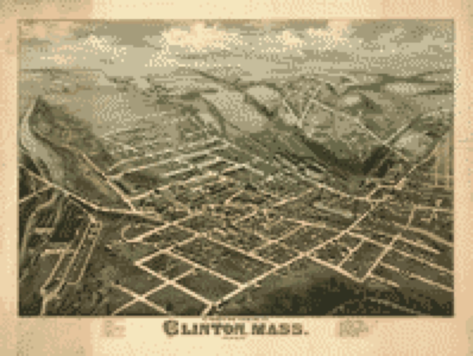Bird's-eye view, 1876 - Bird's eye view of Clinton, Mass. : 1876