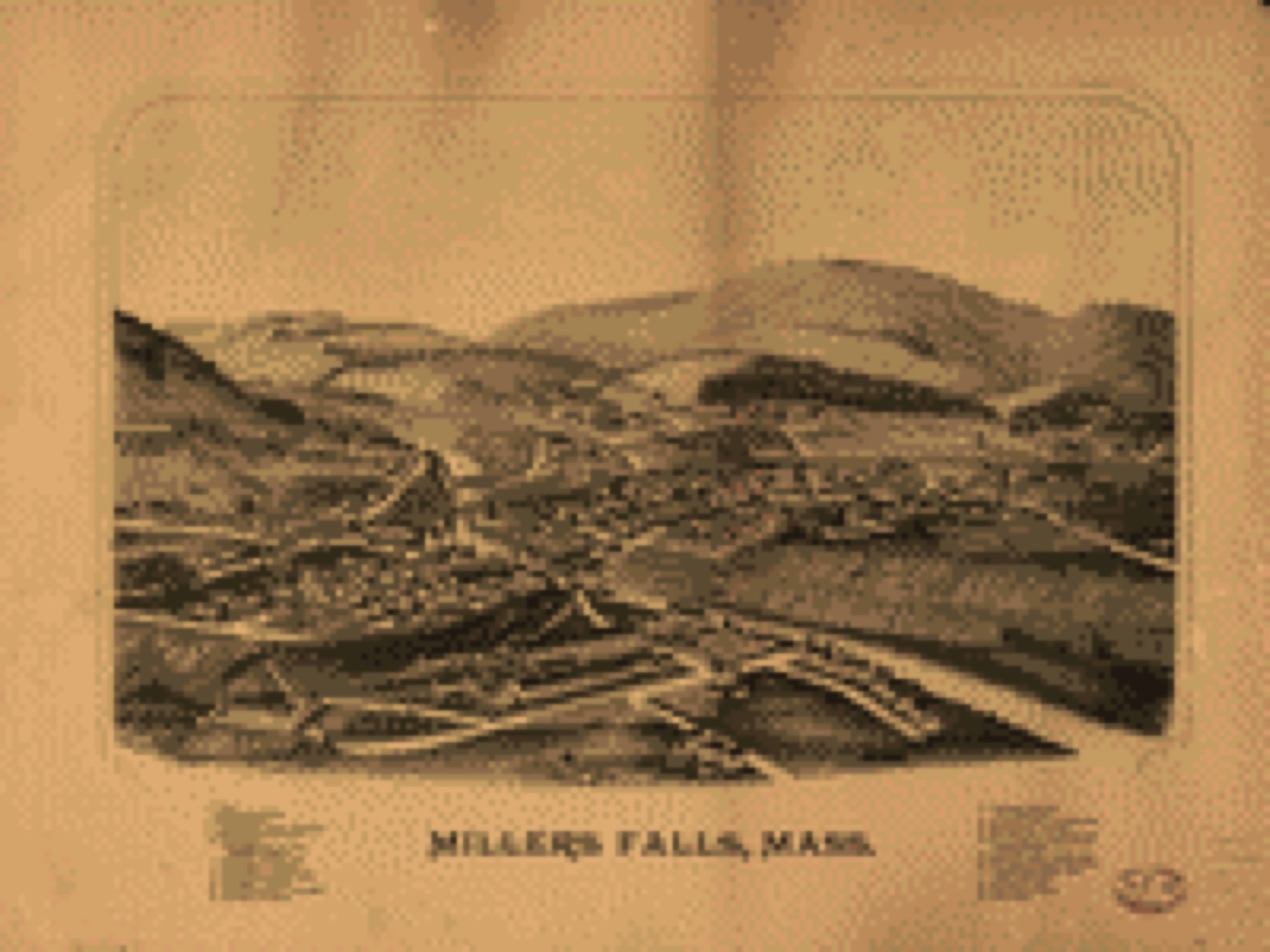Bird's-eye view, 1800 - Millers Falls, Mass