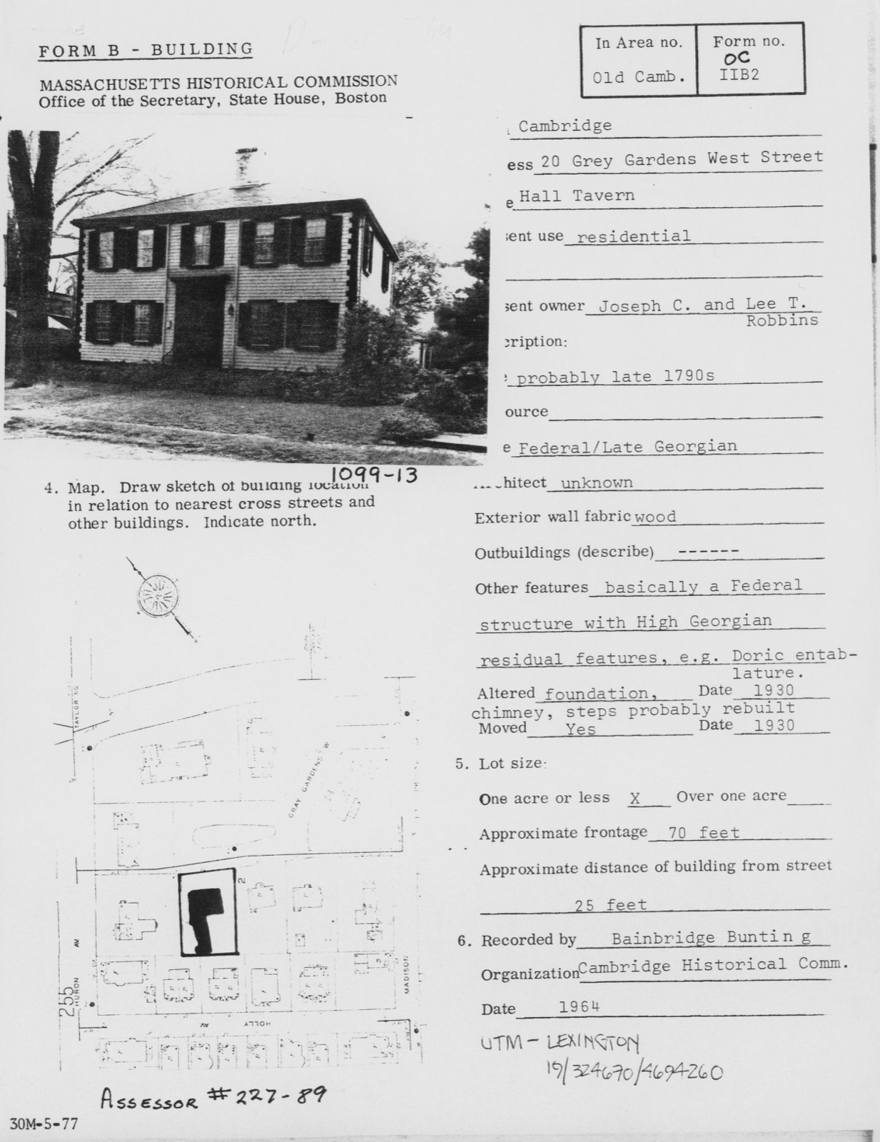 Hall Tavern, photograph from the federal nomination