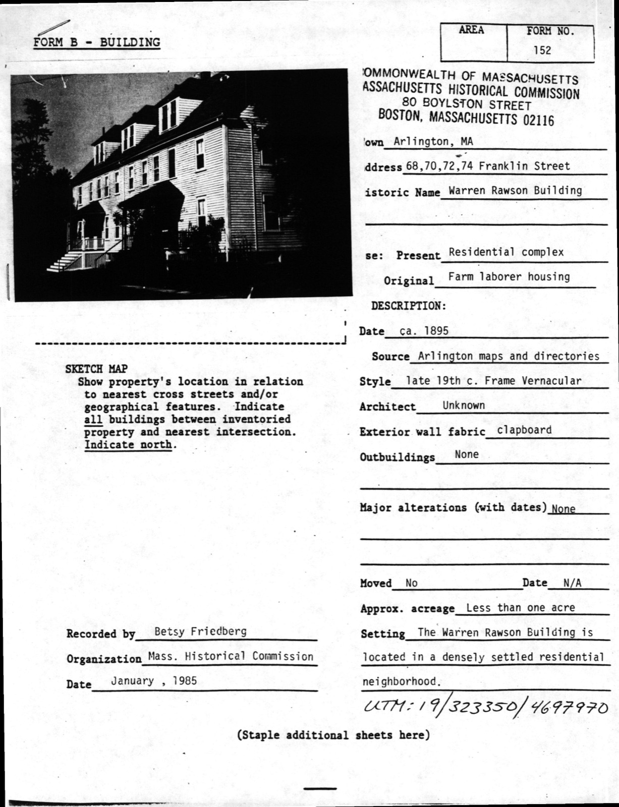 Rawson, Warren, Building, photograph from the federal nomination