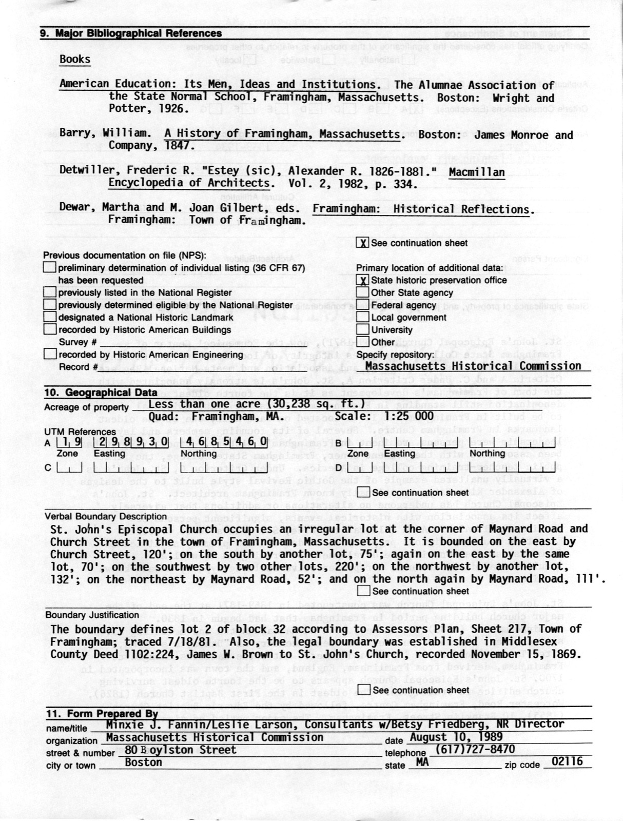 Saint John's Episcopal Church, photograph from the federal nomination