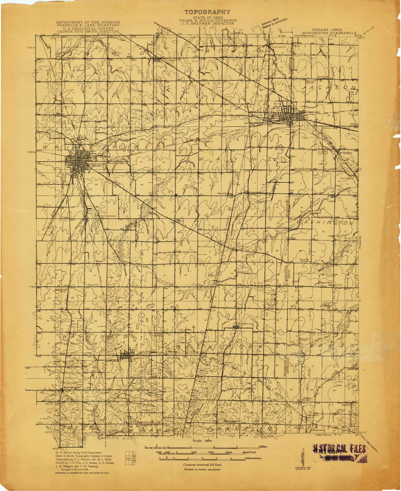 Topographic sheet of Tampico, surveyed 1916