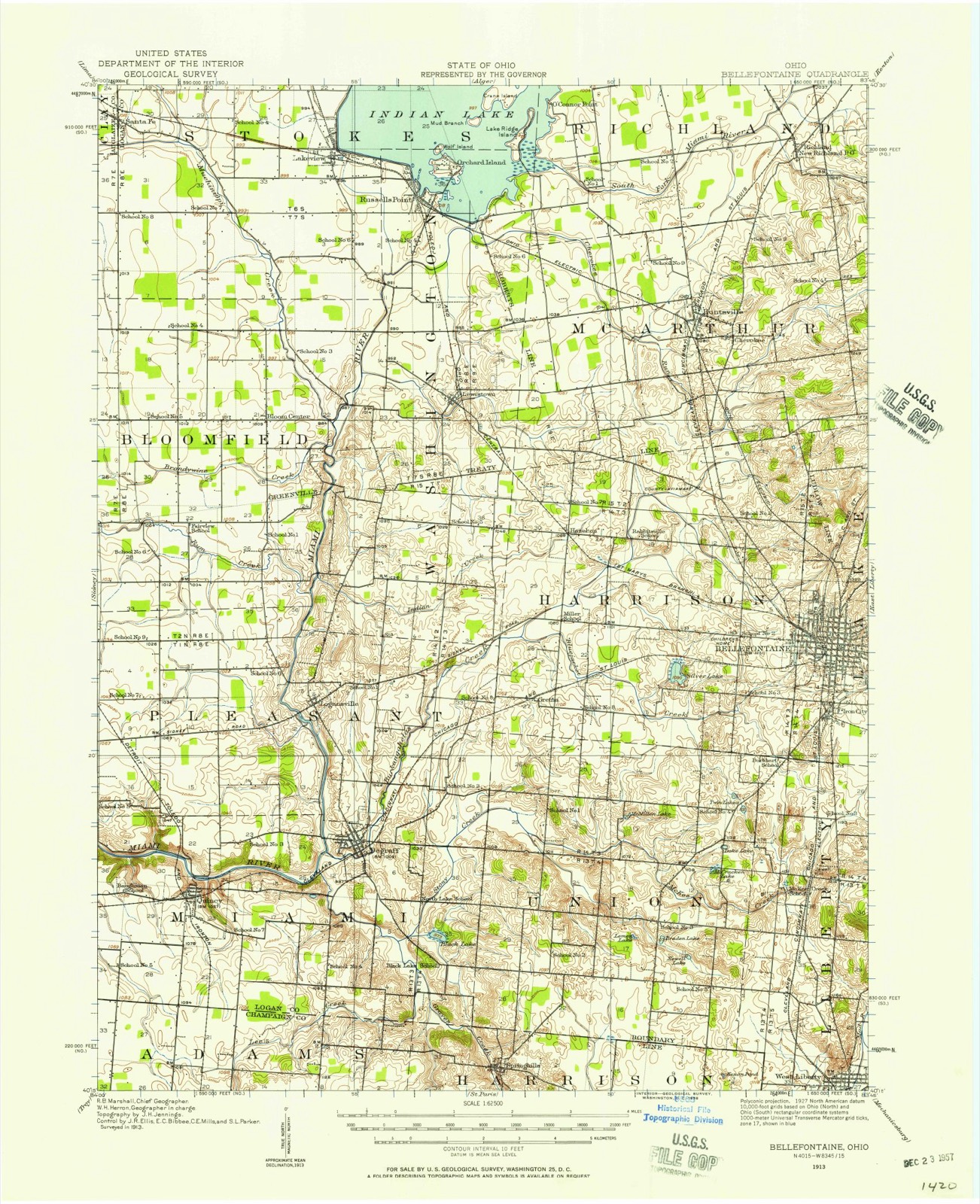 Topographic sheet of Quincy, surveyed 1913