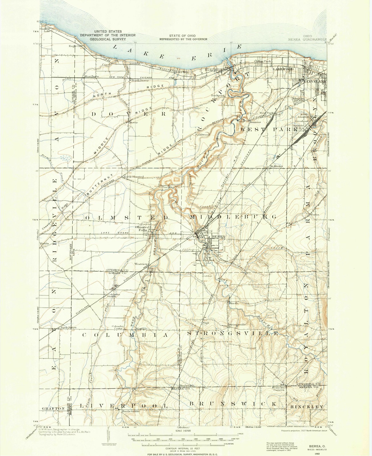 Topographic sheet of Fields, surveyed 1902