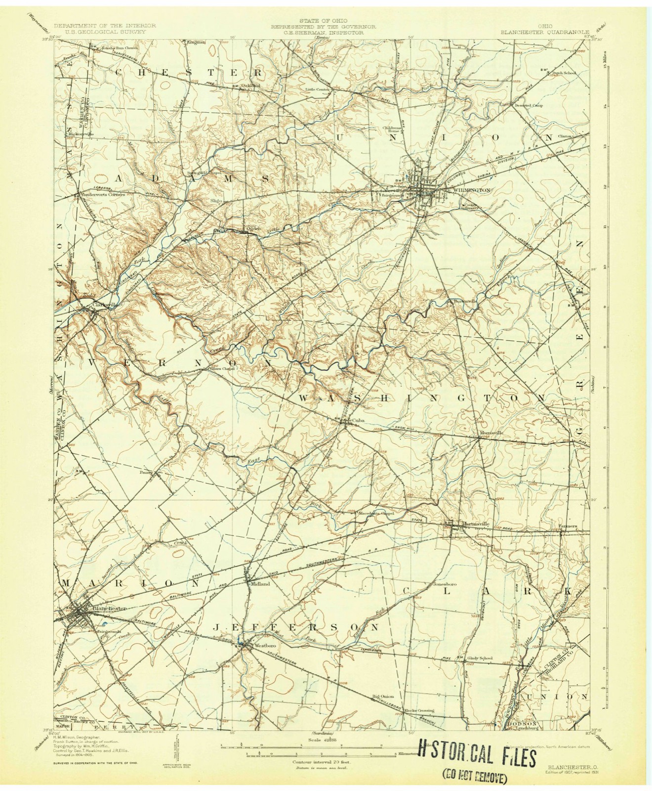 Topographic sheet of Clinton, surveyed 1907