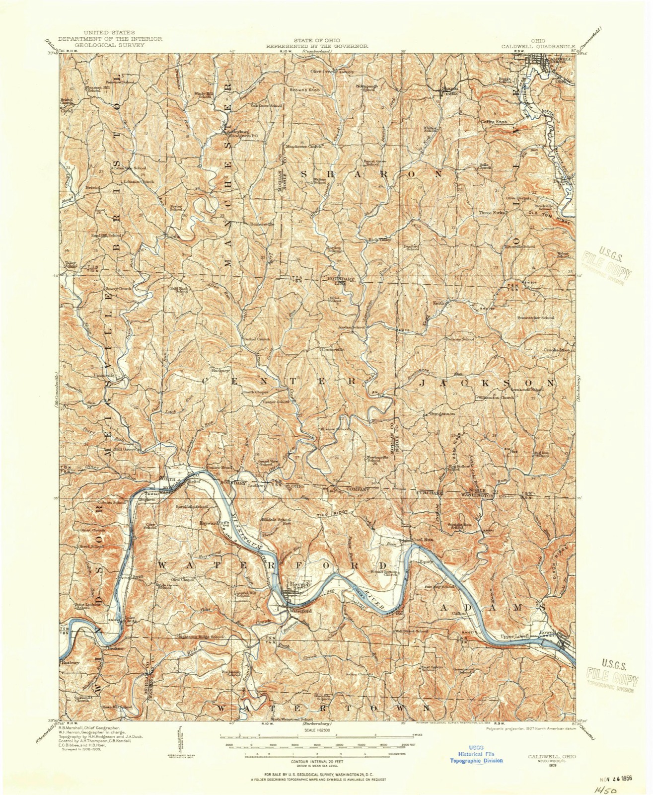 Topographic sheet of Hackney, surveyed 1909