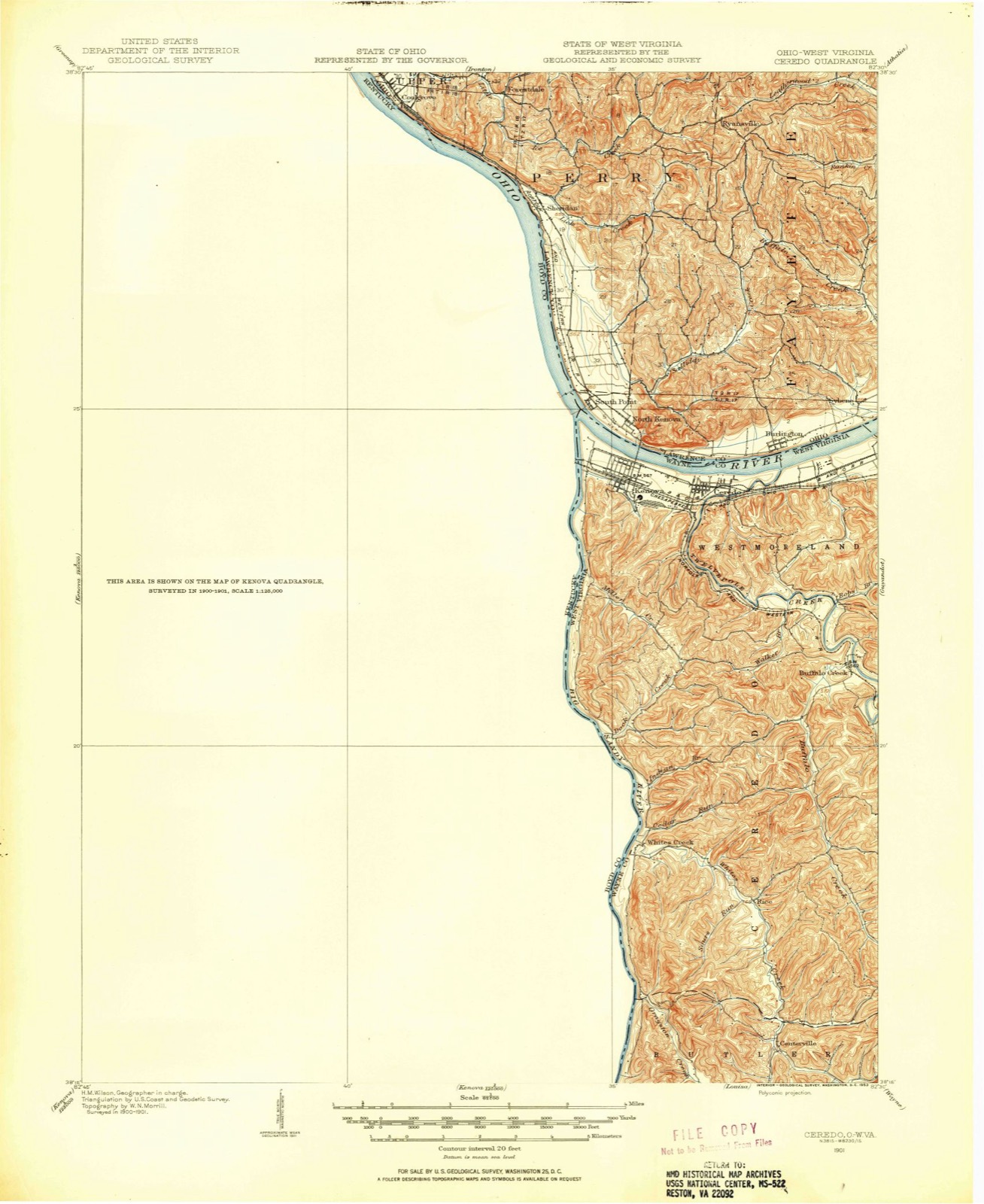 Topographic sheet of Willowvale, surveyed 1901
