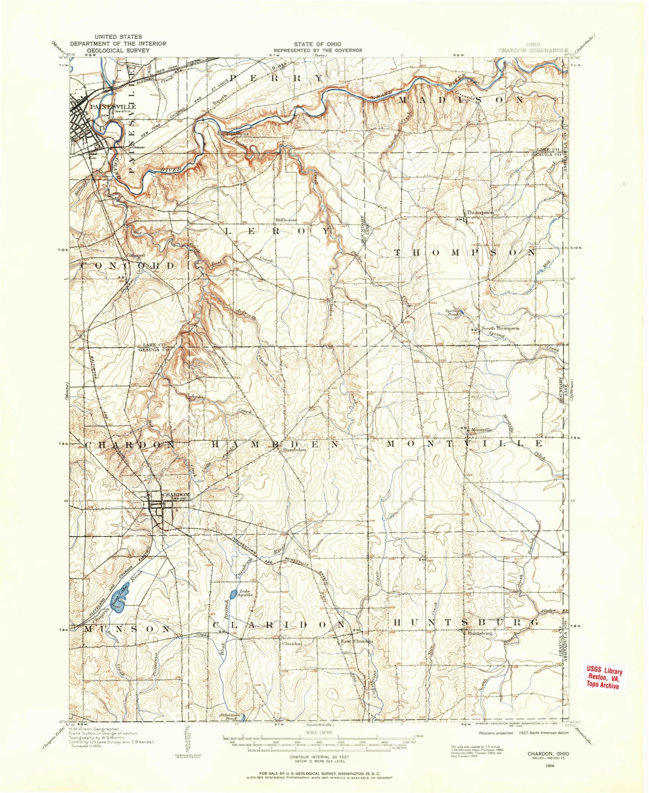 Topographic sheet of Five Points, surveyed 1904