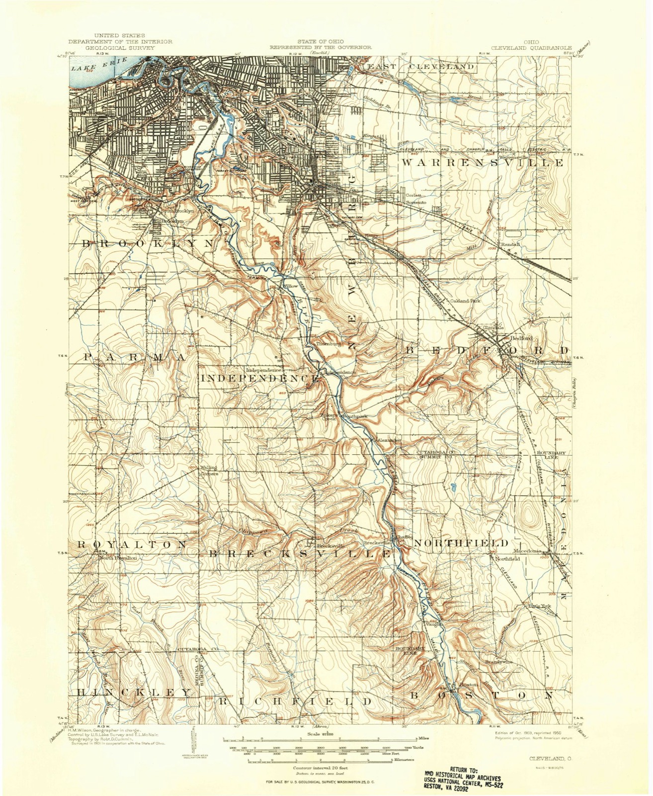 Topographic sheet of Brandywine, surveyed 1903